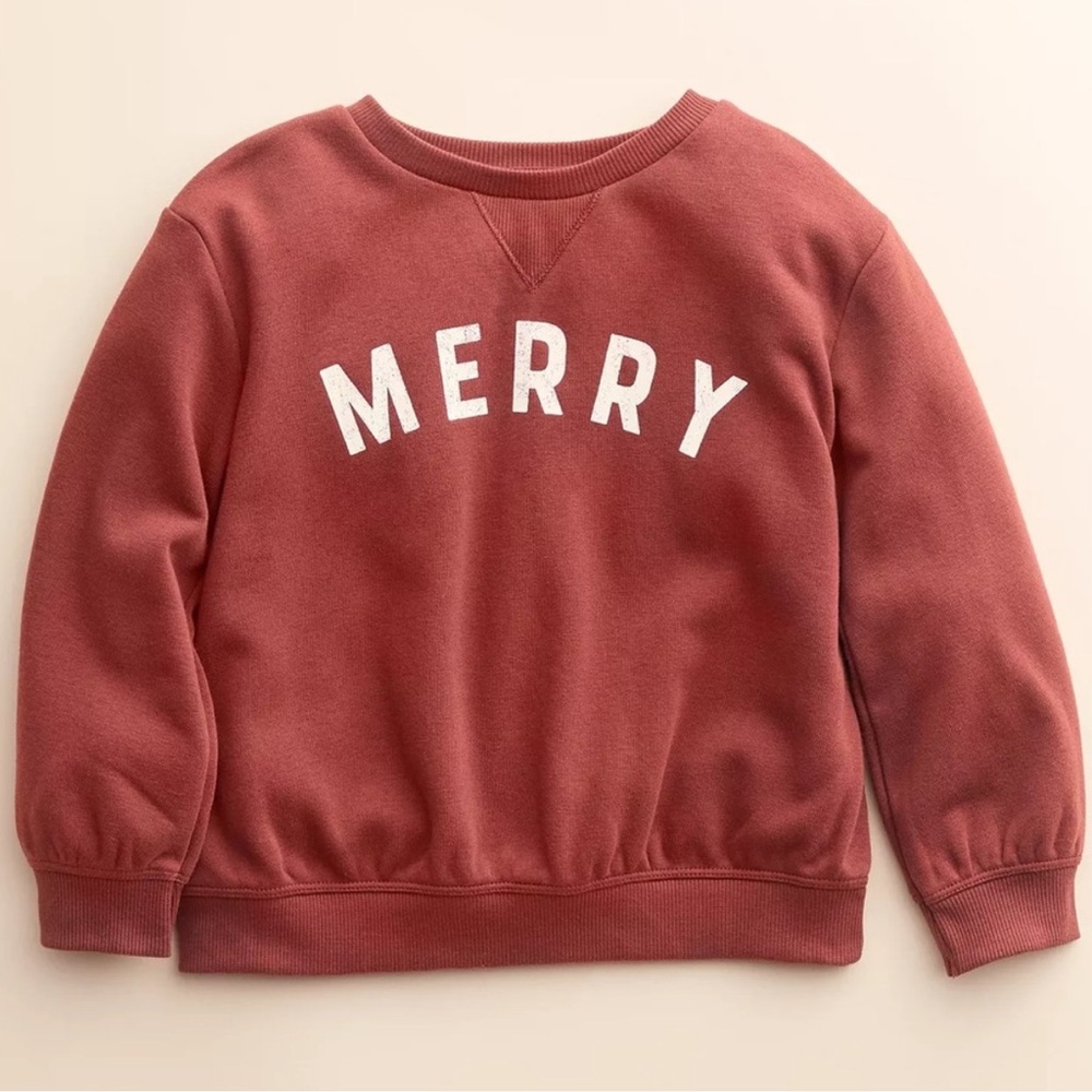 🎅🏼Little Co by Lauren Conrad Merry Crewneck Pullover Sweatshirt